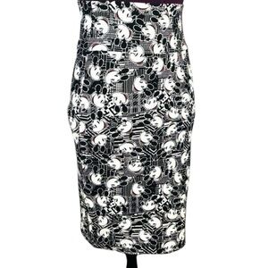Lularoe Disney Mickey Cassie Black White Cassie Skirt Womens Medium